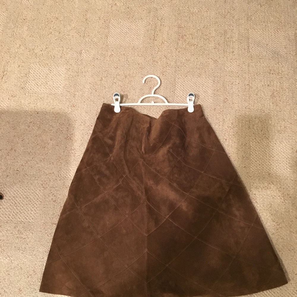 Suede skirt